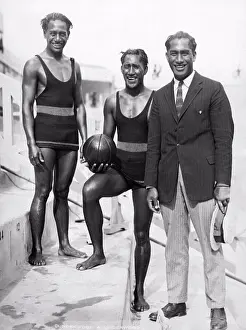 Midadult Men Prints: Paris, France: July 16, 1924 Hawaii's trio of great swimmers