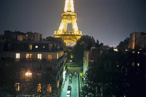 Highlight Prints: Paris at night, Eiffel Tower, engineer Gustave Eiffel, 1889, Paris, France