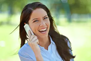 Park, phone call and relax with woman