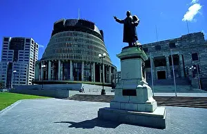 Australasia Prints: Parliament building in Wellington, New Zealand, Oceania
