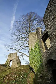 Fortifications Prints: Partial view of the castle ruins of Hohentwiel
