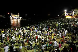 Salvador Prints: Party at Porto da Barra beach, Salvador, Bahia, Brazil