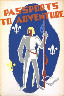 Archival Illustrations Prints: Passports to adventure circa 1939