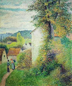 Architec Ture Prints: The Path; 1889 Oil on vanvasCamille Pissarro; Danish-French; 1830 - 1903
