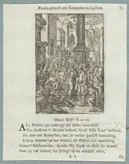 Voorkeursbeeld Prints: Paul heals a Kreupele in Lystra; Paul heals a lame to Lystren