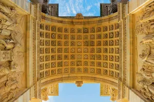 Lombardy Prints: Peace Arch in Milan with Sunlight in Lombardy, Italy
