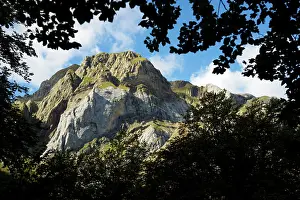 Slope Prints: Peak in Aspe Valley, Pyrenees in France
