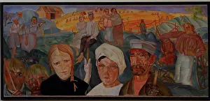 Expressionism Prints: Peasant Land by Grigoriev, Boris Dmitryevich (1886-1939)/ State Russian Museum