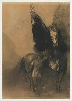 Mystery Prints: Pegasus and Bellerophon ca. 1888 Odilon Redon French Odilon Redon made paintings