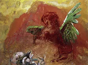 Snake Prints: Pegasus and Hydra (Pegase et l'Hydre) 1905 Odilon
