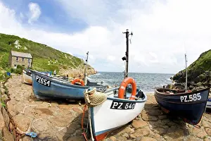 Harbour Prints: Penberth cornish fishing village harbour harbor