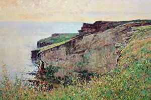 Impressionism Prints: Penhallic Point, Tregatta, North Cornwall 1996 Charles Neal (b.1951/British) Oil on canvas