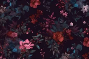 Perfume Prints: peony wallpaper bouquet graphic burgundy flower decoration background dark vintage nature