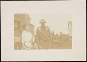 Two People at Messenger Farm, . Messenger Collection