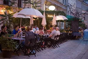 Cafe Prints: People sitting in a typical Beisl, Spittelberg, Vienna, Austria
