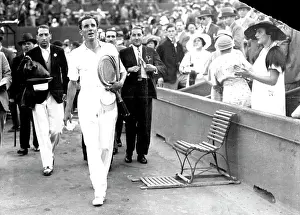 Tennis Prints: Perry Beats Cocket In Singles Of The Davis Cup Finals
