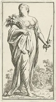 Felicity Prints: Personification of bliss, Arnold Houbraken, 1710 - 1719