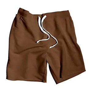Apparel Prints: With this Front Perspective View of Amazing Shorts Mockup In Royal Brown Color