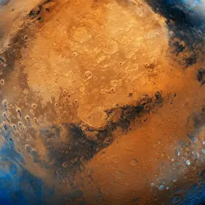 Carbon Prints: Photo Mosaic of Schiaparelli Hemisphere, Mars, from Viking Orbiter
