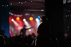 Sound Prints: Photo of many people enjoying rock concert in nightclub Photo of many people enjoying rock concert