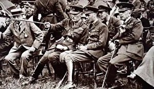 Early Photograph Prints: Photograph of Herbert Eaton, 3rd Baron Cheylesmore (1848-1925) pointing out features of the ranges