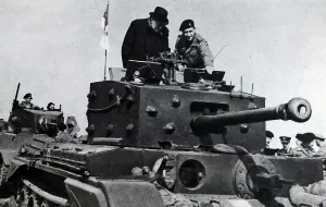 Inspecting Prints: Photograph of Sir Winston Churchill inspecting a Cromwell Tank