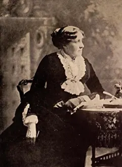 Early Photograph Prints: Photographic portrait of Louisa May Alcott (1832-1888) an American novelist and poet