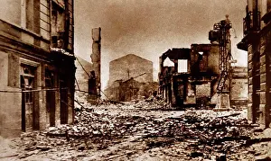 Destruction Prints: Photographic print of the Bombing of Guernica as part of Operation Rügen