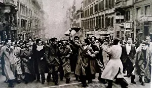 Students Prints: Photographic print of students rioting against Gian Galeazzo Ciano