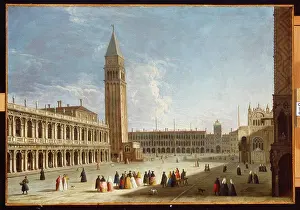 Architectural Prints: The Piazzetta, Venice, with the Libreria