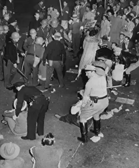Activist Prints: Down Pickets Again Get Heave - Ho - Deputy Sheriffs who yesterday had to drag sitting pickets away from the main