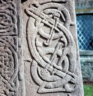 Cross Prints: Pictish cross slab panel, 8th century, Aberlemno, Angus, Scotland