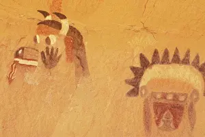 Unitedstates Prints: pictographs, Village of the Great Kivas, Zuni Pueblo Indian Reservation, New Mexico