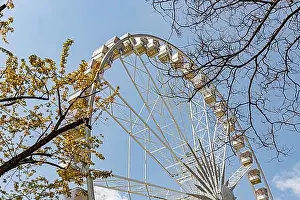 Amusement Rides Prints: A picture of the Ferris Wheel of Budapest