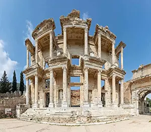Oldest Prints: A picture of the Library of Celsus at the Ephesus Ancient City