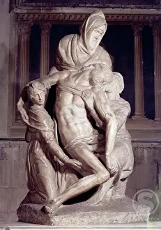 Sorrow Prints: The Pieta ca. 1550 Michelangelo Buonarroti (1475-1564 Italian) Marble Duomo