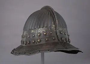 Provided Prints: Pikeman's Helmet ca. 1610-20, later modified in Japan Dutch or Flemish