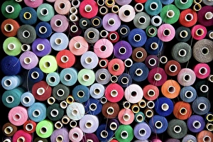 Cotton Prints: Pile of cotton reels