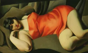 Private Collection Prints: The Pink Tunic (La Tunique rose), Lempicka, Tamara de (1898-1980)