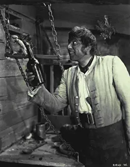 Pirate Prints: Pirate and Parrot -- Robert Newton as long John Sliver