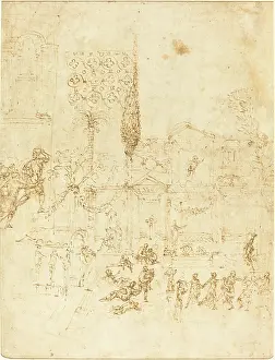 Recto Prints: Pirro Ligorio, A Party in a Roman Villa (recto) A Party in a Roman Villa recto