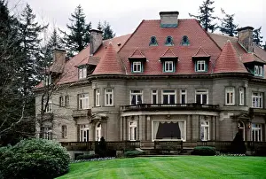 Portland Prints: The PITTOCK MANSION in PORTLAND was built by Georgiana & Henry Pittock in 1914 - WEST HILLS - PORTLAND