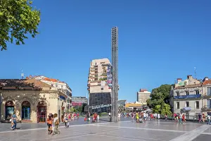 Somebody Prints: Place de la Comedie with Polygone shopping center