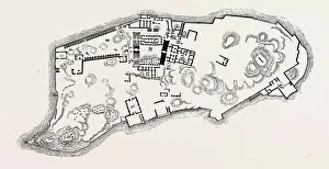 Engraved Image Prints: PLAN OF THE ISLAND OF PHILAE. Egypt, engraving 1879