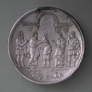Emperor Prints: Plate with David Anointed by Samuel 629-630 Byzantine In 628-29 the Byzantine emperor Herakleios (r)