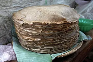 Ethiopia Prints: A plate with injera, made of teff flour