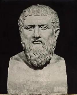 Famous People Prints: Plato (427 BCE-347 BCE), Greek Philosopher Artist Unknown Marble Vatican Museums and Galleries
