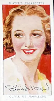 Players Prints: Player's Cigarettes card depicting Olivia de Havilland