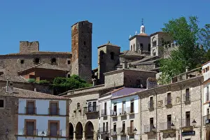 Mediaeval Prints: Plaza Mayor, Trujillo, Extremadura, Spain, Europe