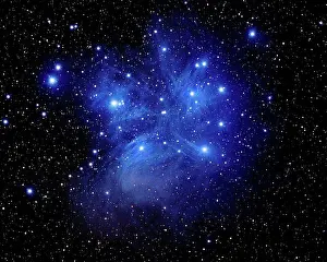 Vision Prints: The Pleiades star cluster (M45) contains over 3000 stars